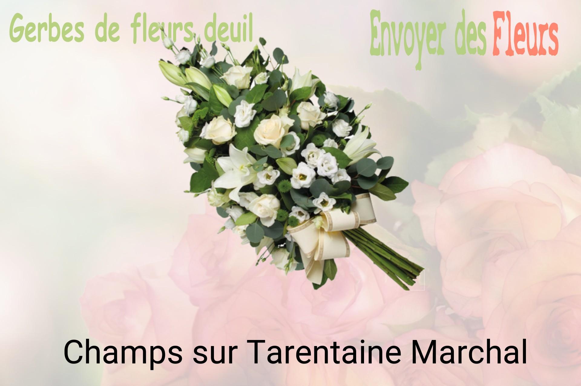 Gerbe de fleurs de deuil livrée à Champs-sur-Tarentaine-Marchal